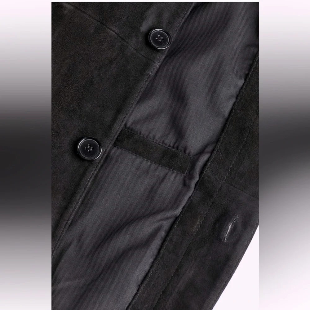 H&M NWOT Slim Fit Jacket In Soft Suede With A Fitted Silhouette. - Picture 7 of 11